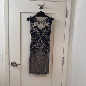 Parker Black embroidered and beaded dress